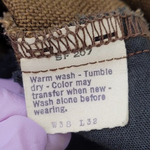 Vintage 70s LEVIS Sta-Prest Wide Leg Pants 36x28 USA Polyester Talon Zipper - Picture 15 of 16